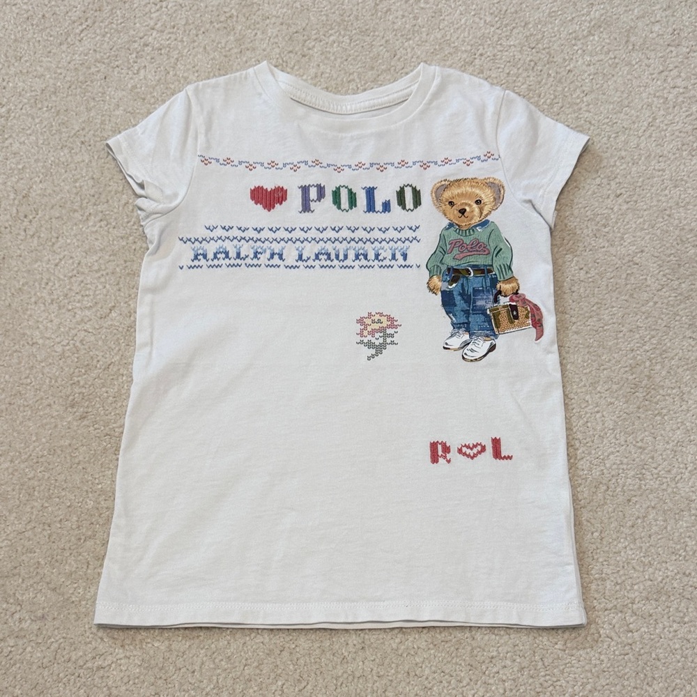 KIDS Polo Bear Cotton Jersey T-Shirt